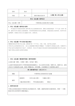 《中国传统山水绘画》教学设计-优质教案.doc