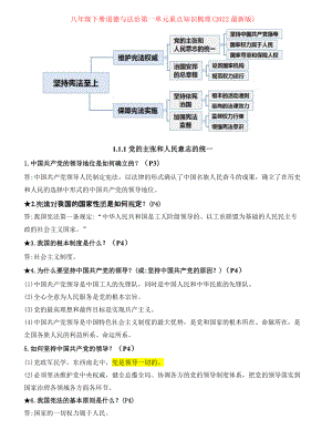 部编版八年级下册道德与法治第一单元考点梳理.docx