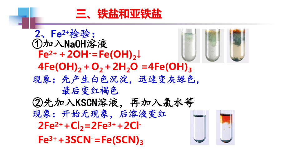 3.1.2 铁盐、亚铁盐、Fe2+和Fe3+的检验 第 2 课时-ppt课件-（2019）新人教版高中化学必修第一册 .pptx_第3页