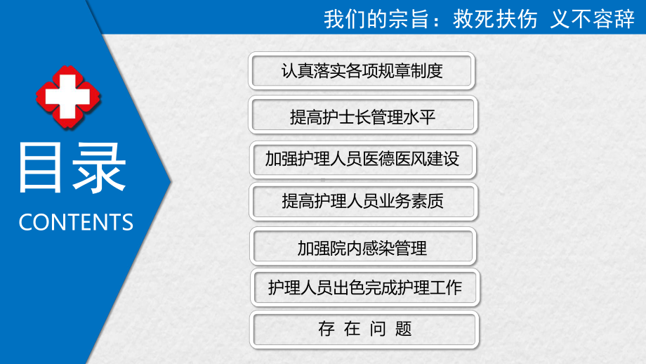 蓝色医疗护士长医生年终述职报告教育图文PPT教学课件.ppt_第3页