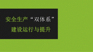 安全生产双体系建设运行与提升ppt课件.pptx