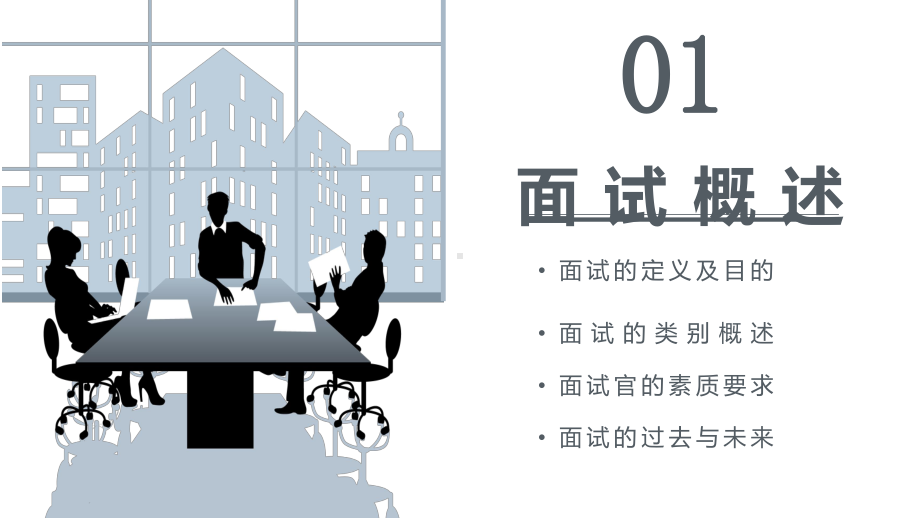 商务风面试官技能训练人力资源部内训通用图文ppt教学课件pptx