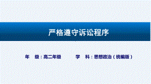 10.2严格遵守诉讼程序ppt课件-统编版高中政治选择性必修二 法律与生活.pptx