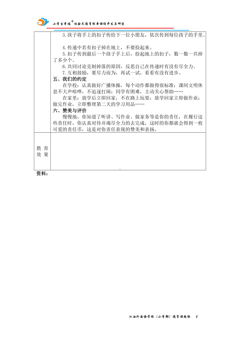 责任（第二课时 ）教案,教学设计（2022 全国 品格教育 合集资料包（道德与法治 思想品德教育 主题班队会）.docx_第2页