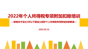 2022个税专项附加扣除（含3岁以下婴幼儿照顾）全文内容解读PPT（培训学习ppt课件）.ppt