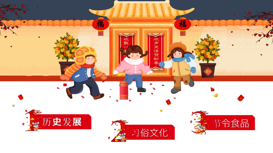 喜庆中国风新年习俗文化介绍讲课PPT课件.pptx_第2页