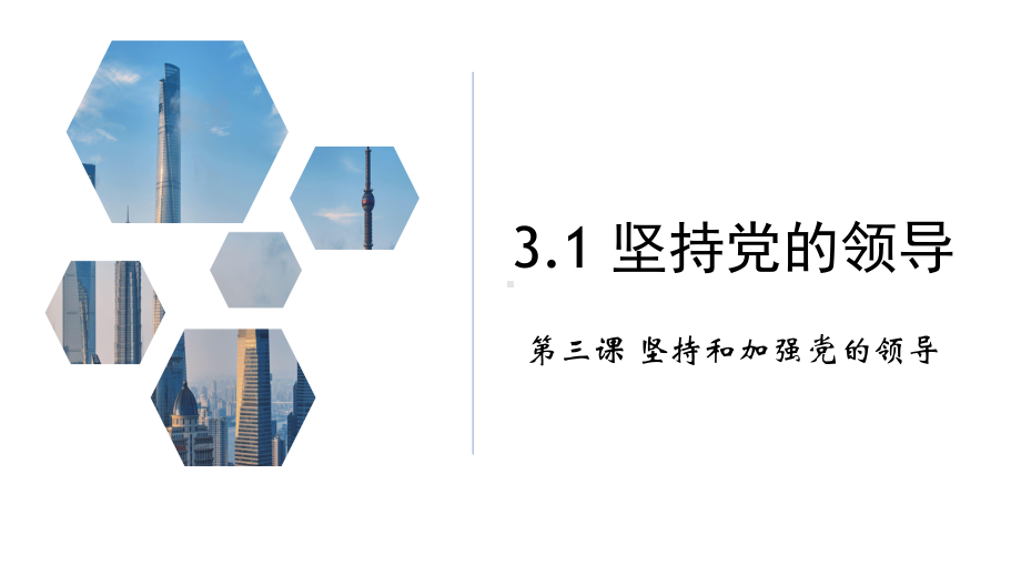 3.1 坚持党的领导 ppt课件 -（部）统编版高中政治必修三.pptx_第1页