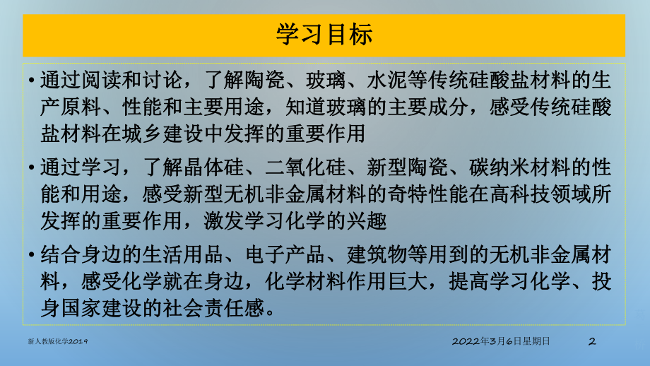 （2019）新人教版高中化学必修二5.3 无机非金属材料ppt课件(002).pptx_第2页