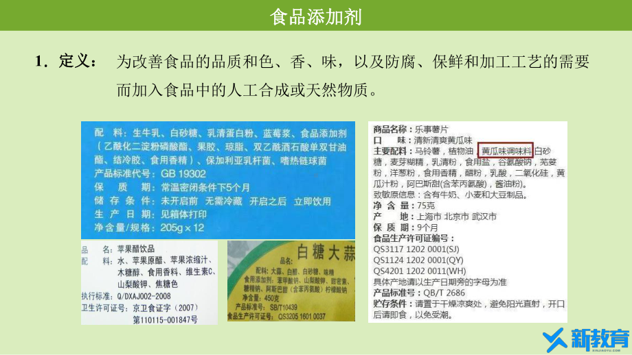 课件1：8.2.2 安全使用食品添加剂 （人教版高中化学 必修第二册 ）.pptx_第3页