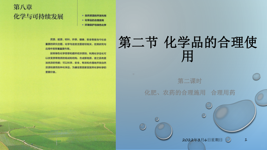 （2019）新人教版高中化学必修二8.2.2 化肥、农药的合理施用合理用药ppt课件.pptx_第1页