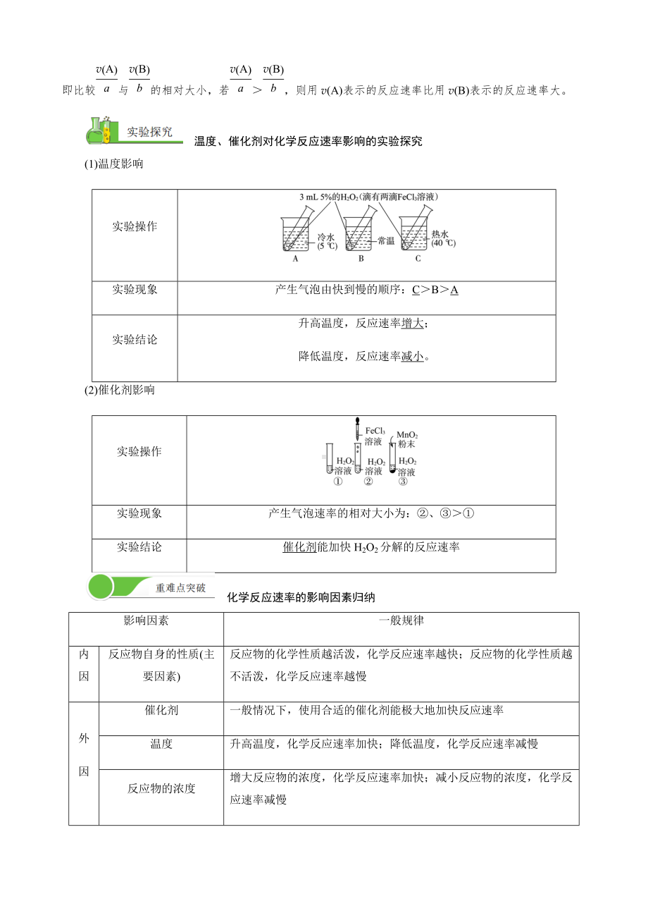 （2019）新人教版高中化学必修二005化学反应速率与限度模块1化学反应的速率寒假衔接讲义（机构用）.docx_第3页