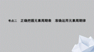 专题五 考点二　正确把握元素周期表　准确运用元素周期律.pptx