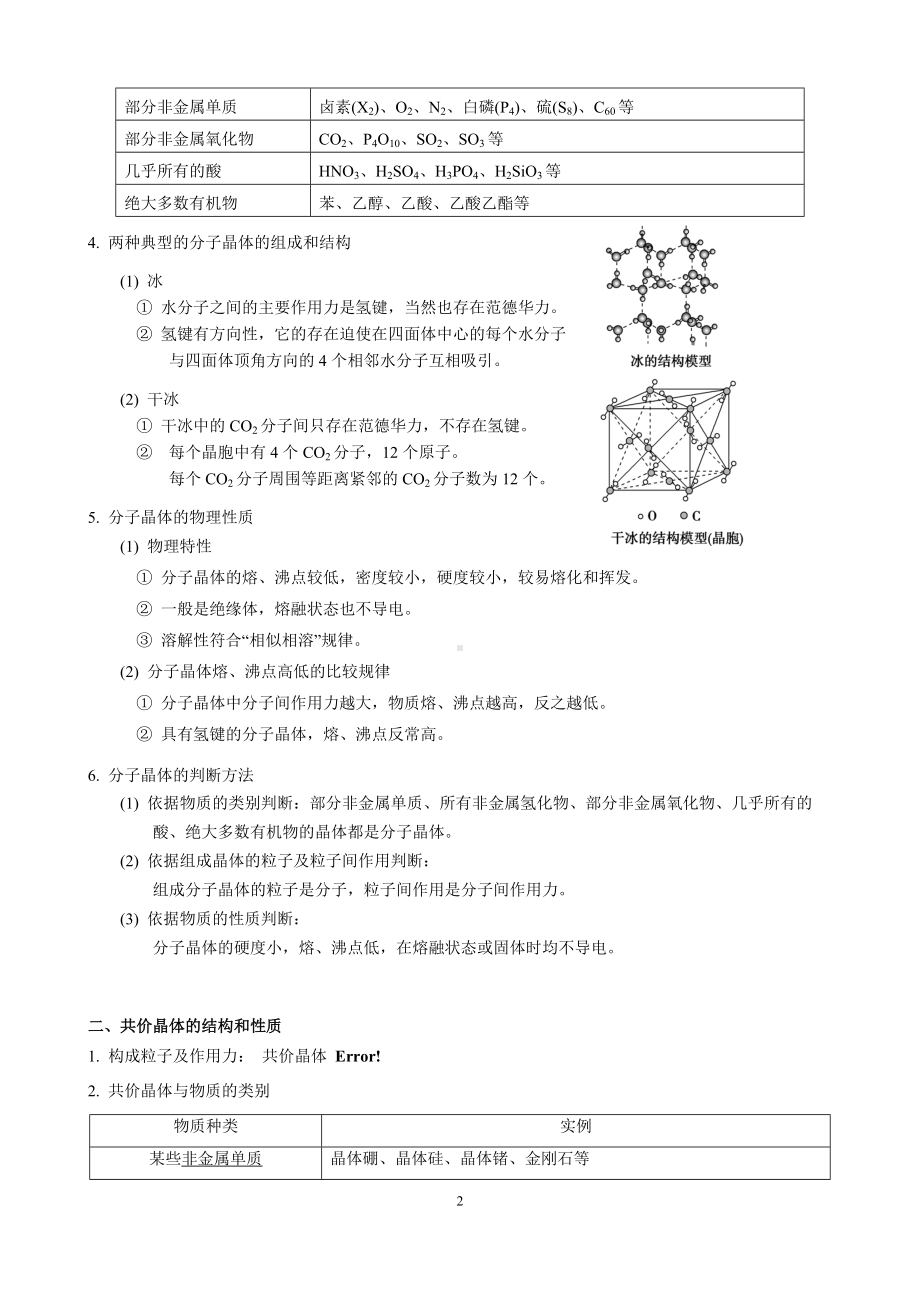 第三章+晶体结构与性质+知识点+（2019新）人教版高中化学高二选择性必修二.docx_第2页