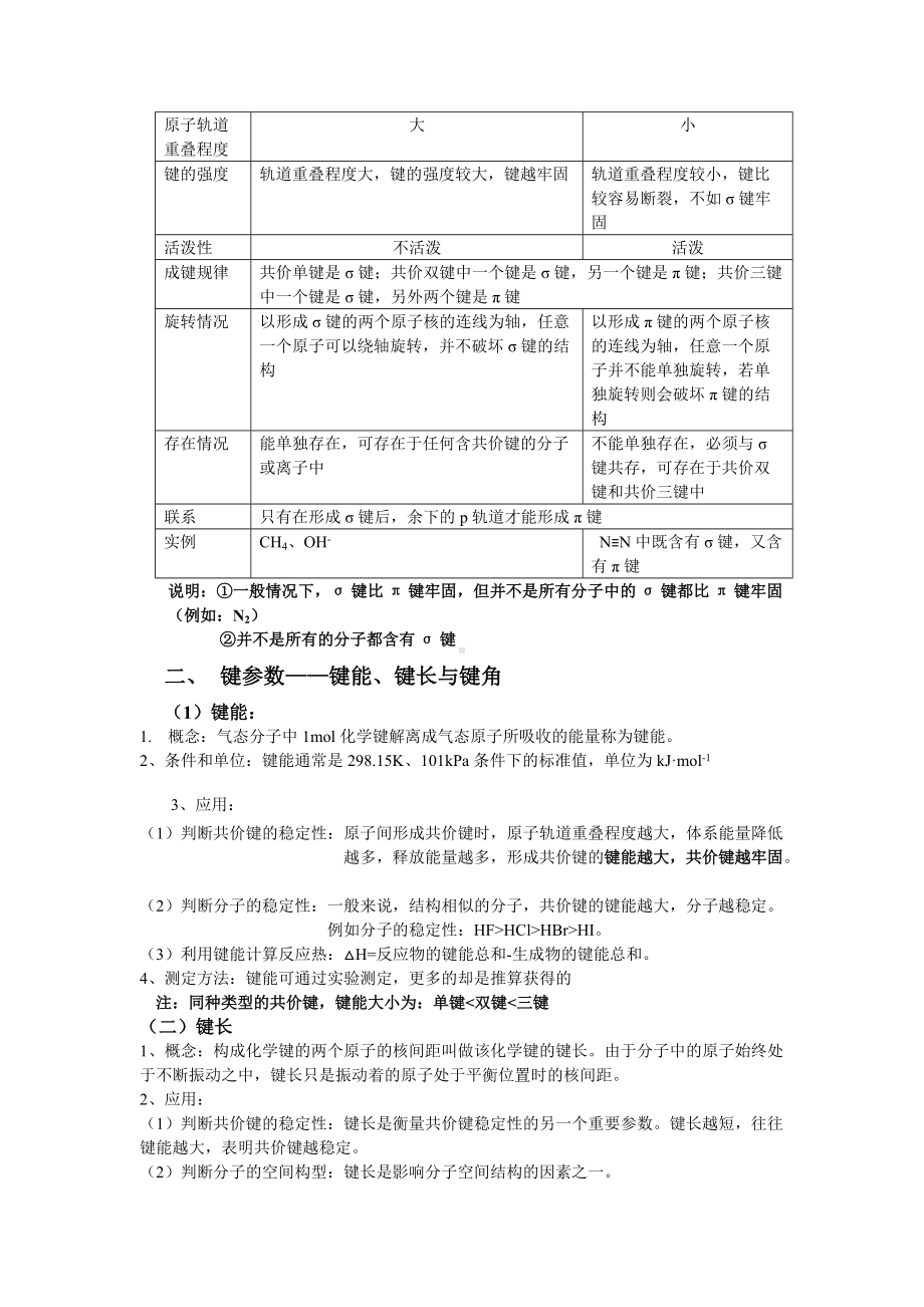 2.1 共价键 基础知识 -（2019新）人教版高中化学高二选择性必修二.doc_第2页