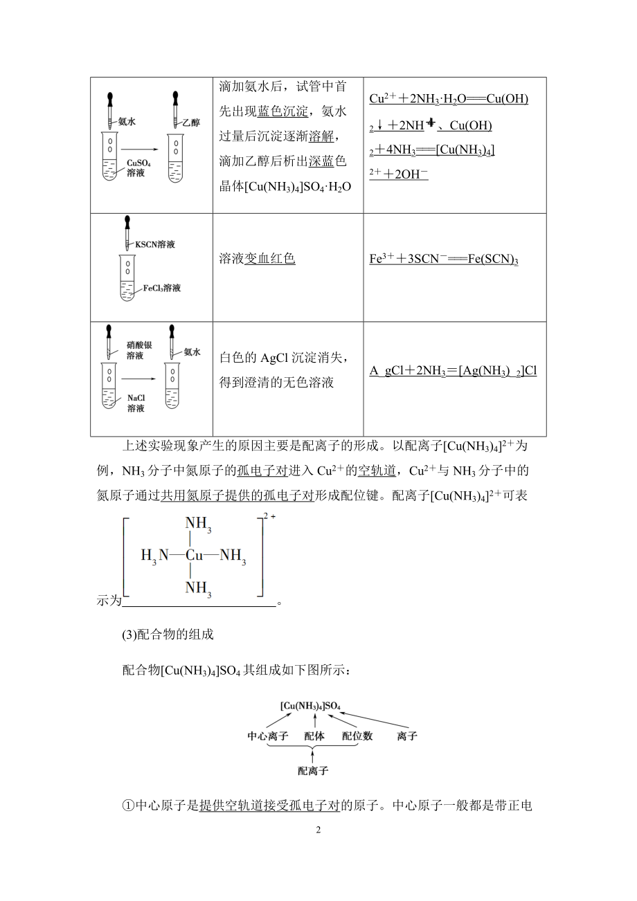 3.4 配合物与超分子 学案-（2019新）人教版高中化学高二选择性必修二.docx_第2页