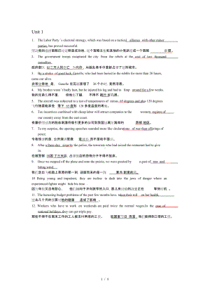 全新版大学英语综合教程4课后词汇填空及翻译.doc