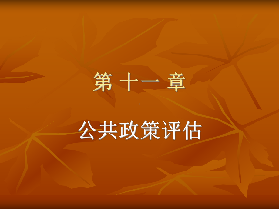 第十一章 公共政策评估.ppt_第1页