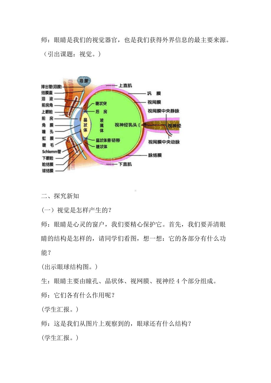 （2022新）青岛版（五四制）五年级下册科学一单元-人体感知环境教案.doc_第2页