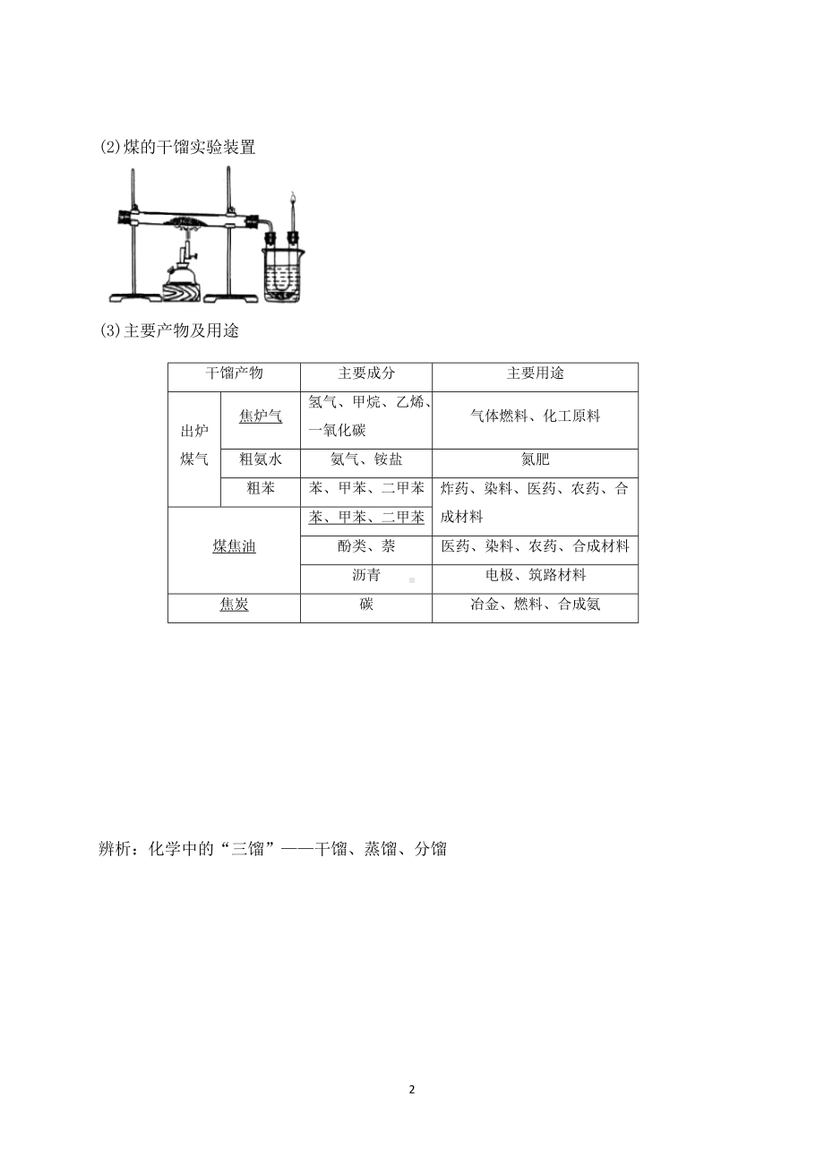 -（2019新版）鲁科版高中化学高一必修二3.2.3煤的干馏与苯.doc_第2页