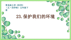 五四制新青岛版五年级科学下册23《保护我们的环境》PPT课件.pptx