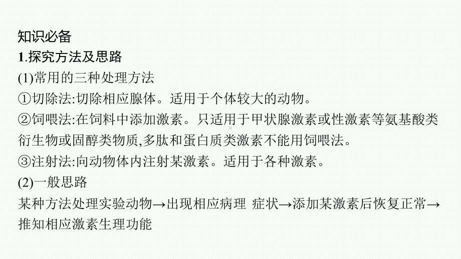 2023年老高考生物一轮复习微专题6　动物激素功能的实验探究.pptx_第2页