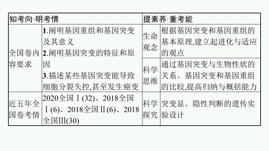 2023年老高考生物一轮复习第19讲　基因突变与基因重组.pptx_第3页