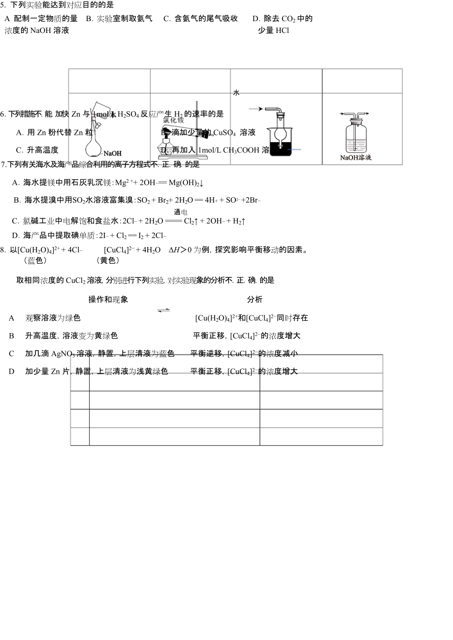 2022房山一模高三化学 试卷定稿.doc_第2页