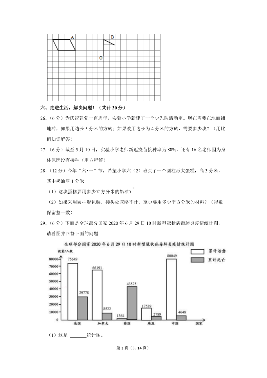 2021年安徽省安庆市怀宁县小升初数学试卷（学生版+解析版）.docx_第3页