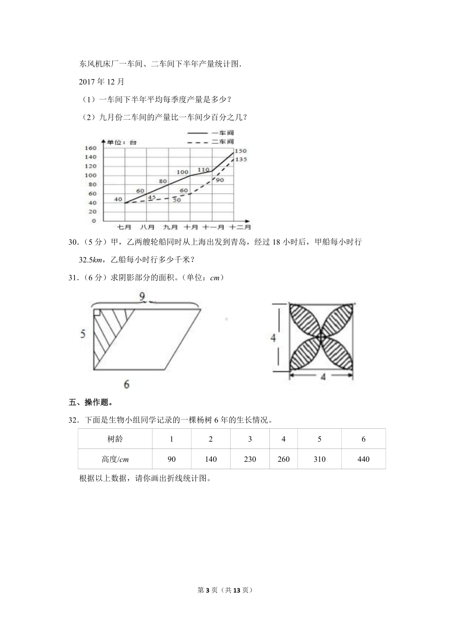 2021年青海省海南州共和县小升初数学试卷（学生版+解析版）.docx_第3页