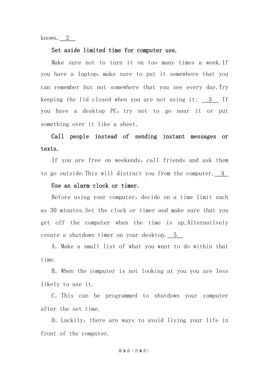 Unit4 Information technology Section A Topic Talk 同步一练 （2020）新北师大版高中英语必修第二册.doc_第3页