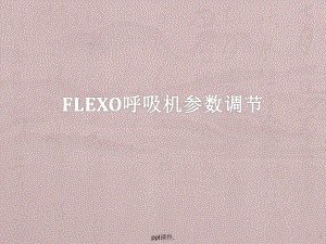 FLEXO无创呼吸机参数调节ppt课件.pptx