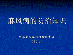 麻风病的防治知识PPT课件.ppt