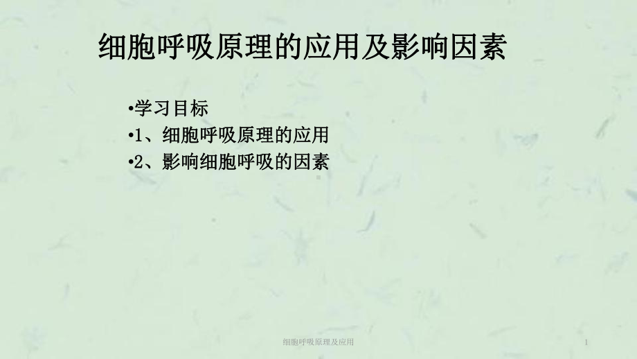 细胞呼吸原理及应用课件.ppt_第1页