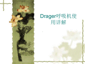 Drager呼吸机使用详解.ppt课件.ppt