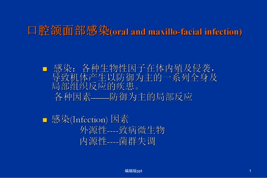 口腔颌面部感染医学PPT课件.ppt_第1页