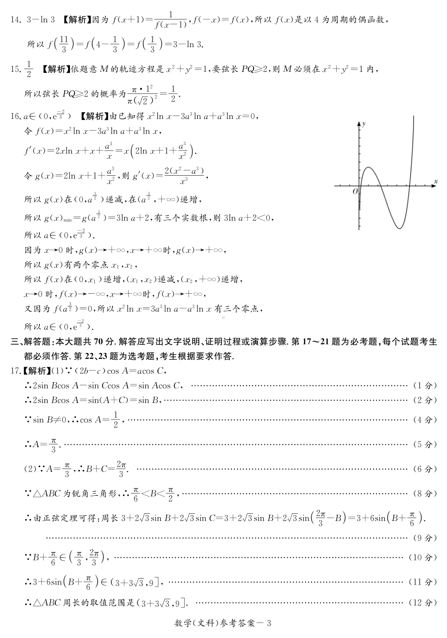 2022届长郡十五校联盟高三第一次联考文数答案.pdf_第3页