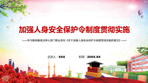 注重未成年人权益保护2022年《关于加强人身安全保护令制度贯彻实施的意见》PPT课件模板.pptx