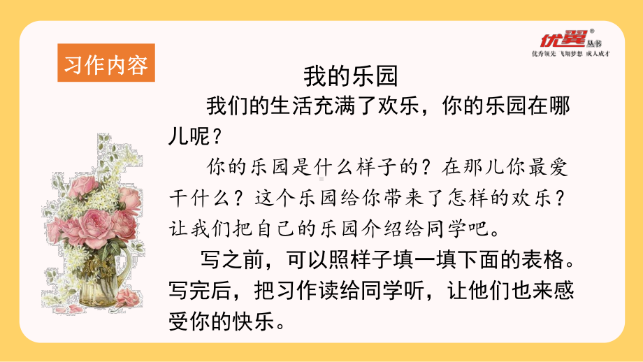 四年级语文下册第1单元（教学课件）习作一我的乐园.pptx_第3页