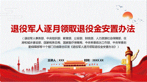 实现退役安置工作创新发展的有力支撑2022年《退役军人逐月领取退役金安置办法》PPT课件模板.pptx