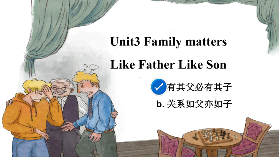 Unit 3 Family matters Understanding ideas ppt课件-（2019）新外研版高中英语高一必修第一册.pptx_第1页