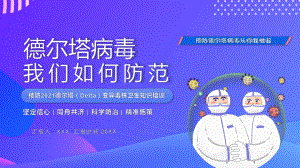 卡通风德尔塔变异毒株预防知识PPT（内容）课件.pptx