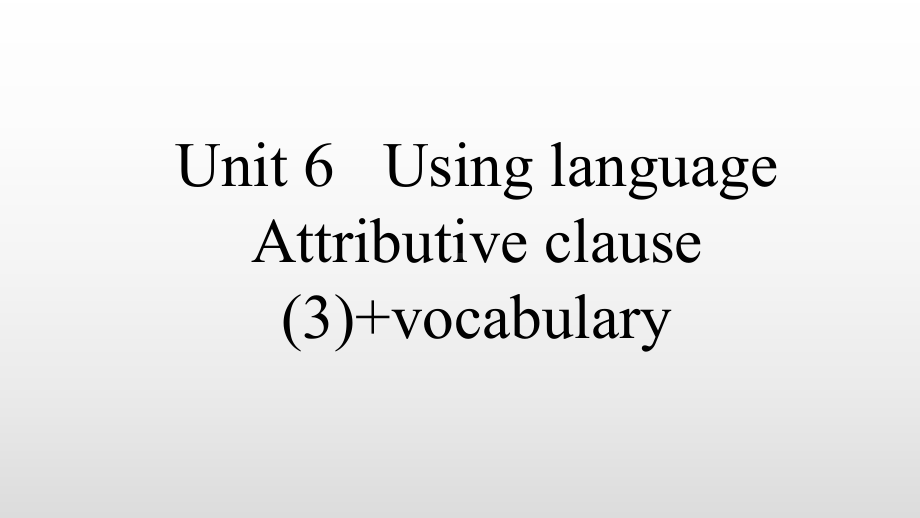 Unit 6 At One with Nature Using language ppt课件-（2019）新外研版高中英语高一必修第一册.pptx_第1页