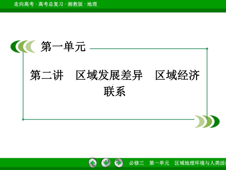 高中地理湘教版一轮复习课件必修第讲区域发展差异区域经济联系.ppt_第3页