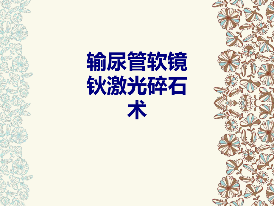 输尿管软镜钬激光碎石术讲义课件.ppt_第1页