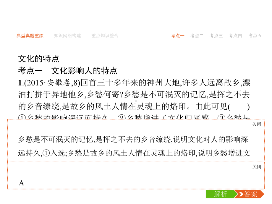 赢在高考高考政治二轮复习7文化的特点与文化的作用课件.ppt_第2页