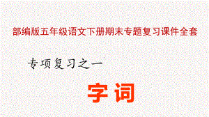 部编版五年级语文下册期末专题复习课件全套.pptx