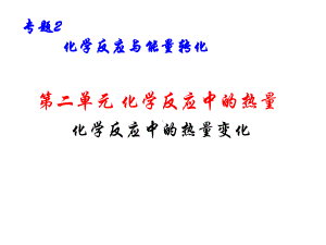 高中化学专题2化学反应与能量转化2.2.1化学反应中的热量变化课件苏教必修2-(1).ppt