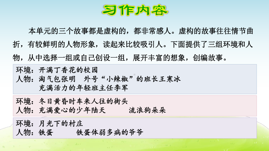 部编版六年级语文上册习作《笔尖流出的故事》优秀PPT课件.pptx_第3页