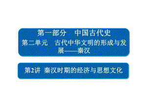 高考历史一轮复习22秦汉时期的经济与思想文化课件.ppt