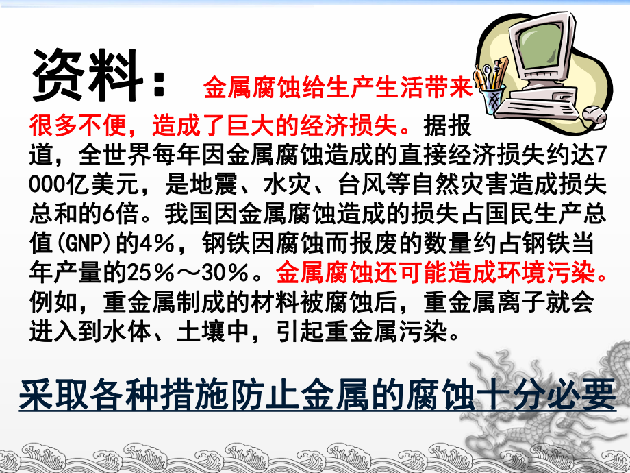 1.4金属的腐蚀与防护 ppt课件-（2019）新鲁科版高中化学选择性必修一.ppt_第3页